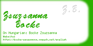 zsuzsanna bocke business card